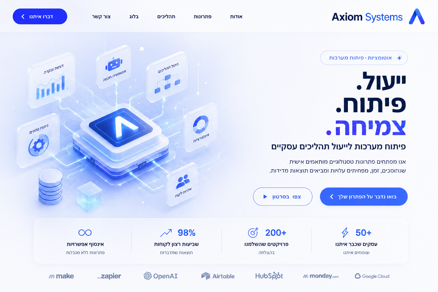 Axiom Systems - פיתוח מערכות