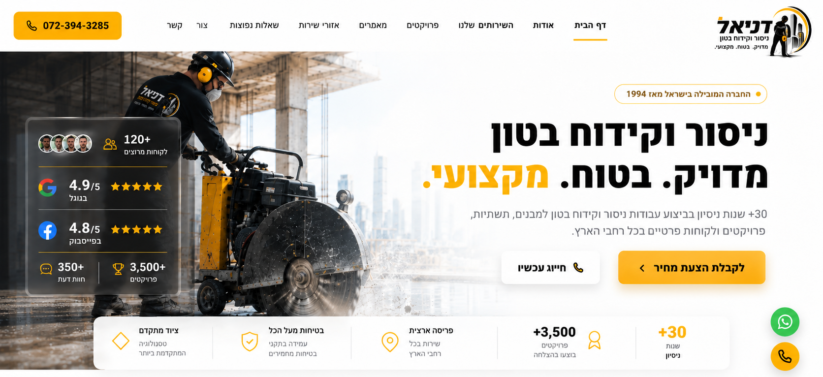 דניאל - ניסור וקידוח בטון